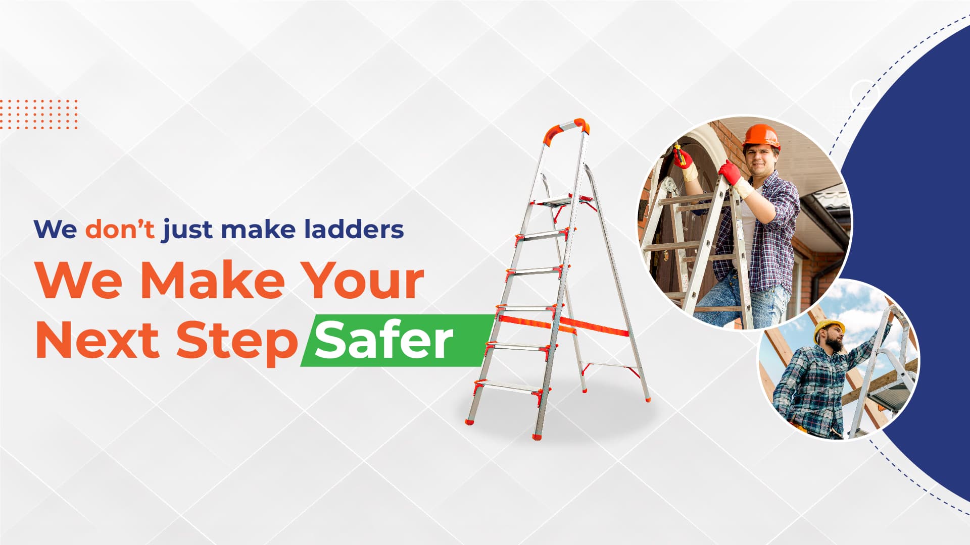 Worker in a warehouse using a tall ladder to reach high shelves