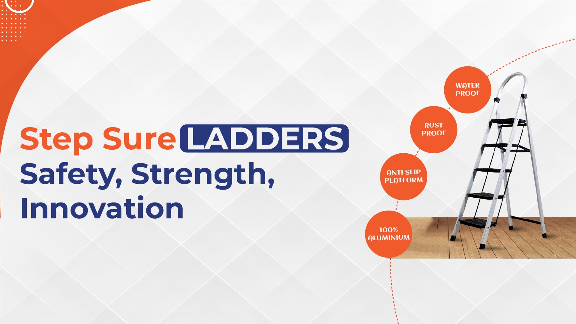 Person using a Step Sure ladder for a home improvement project