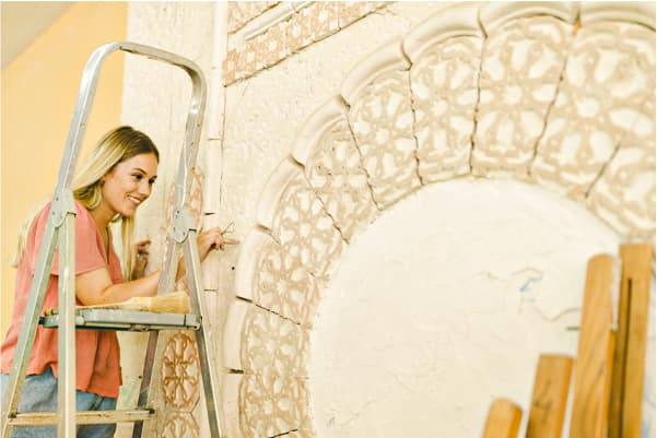 Step ladder in a modern kitchen