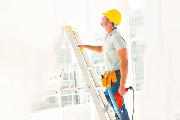 A-frame ladder used for painting